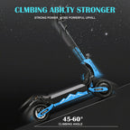 GT08 Electric Scooter for Adults, 60V27AH,Dual Motor Commuter with 40 Miles Range, Dual Brake System, Shock Absorption, 11" Vacuum Off-Road Tires, Folding E-Scooter - Blue image 9