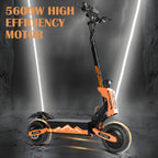 GT08 Electric Scooter for Adults, 60V27AH,Dual Motor Commuter with 40 Miles Range, Dual Brake System, Shock Absorption, 11" Vacuum Off-Road Tires, Folding E-Scooter - Orange image 6
