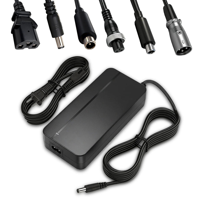 54.6V 2A E-Bike Charger | 7-in-1 Universal Plug | Fits Most 48V E-Bikes