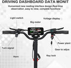 DOF Electric Scooter for Adults, 48V 13Ah Battery 1200W Rear-Wheel Drive, 11" Tubeless Off-Road Tires, Disc Brake System, Enhanced Shock Absorption, 3-Speed Modes, Finger Throttle, Key Lock Anti-Theft - image 7