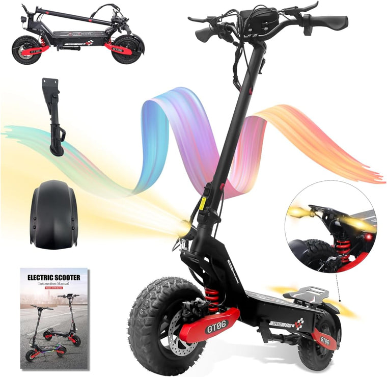 DOF Electric Scooter for Adults, 48V 13Ah Battery 1200W Rear-Wheel Drive, 11" Tubeless Off-Road Tires, Disc Brake System, Enhanced Shock Absorption, 3-Speed Modes, Finger Throttle, Key Lock Anti-Theft