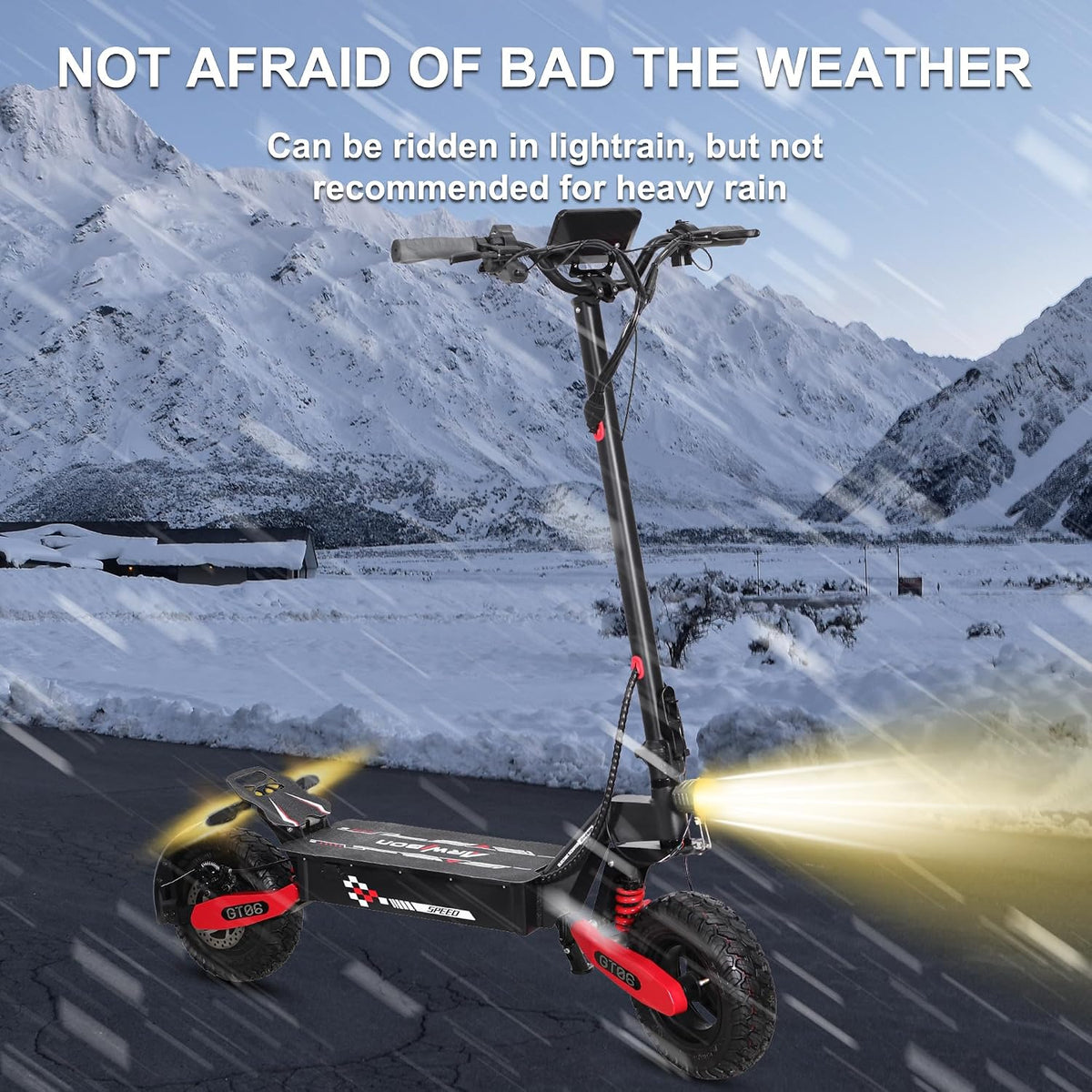 DOF Electric Scooter for Adults, 48V 13Ah Battery 1200W Rear-Wheel Drive, 11" Tubeless Off-Road Tires, Disc Brake System, Enhanced Shock Absorption, 3-Speed Modes, Finger Throttle, Key Lock Anti-Theft - image 8
