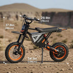 Y66 Electric Dirt Bike for Teens & Adults, 3000W Peak Ebike, 48V 30Ah, 31MPH & 30Mile Electric Motorcycle, 12"/10" Off-Road Tire E-Bike, Hydraulic Disc Brake, Full Suspension