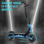GT08 Electric Scooter for Adults, 60V27AH,Dual Motor Commuter with 40 Miles Range, Dual Brake System, Shock Absorption, 11" Vacuum Off-Road Tires, Folding E-Scooter - Blue image 8