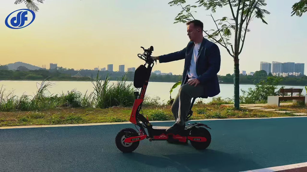 GT08 Electric Scooter for Adults, 60V27AH,Dual Motor Commuter with 40 Miles Range, Dual Brake System, Shock Absorption, 11" Vacuum Off-Road Tires, Folding E-Scooter